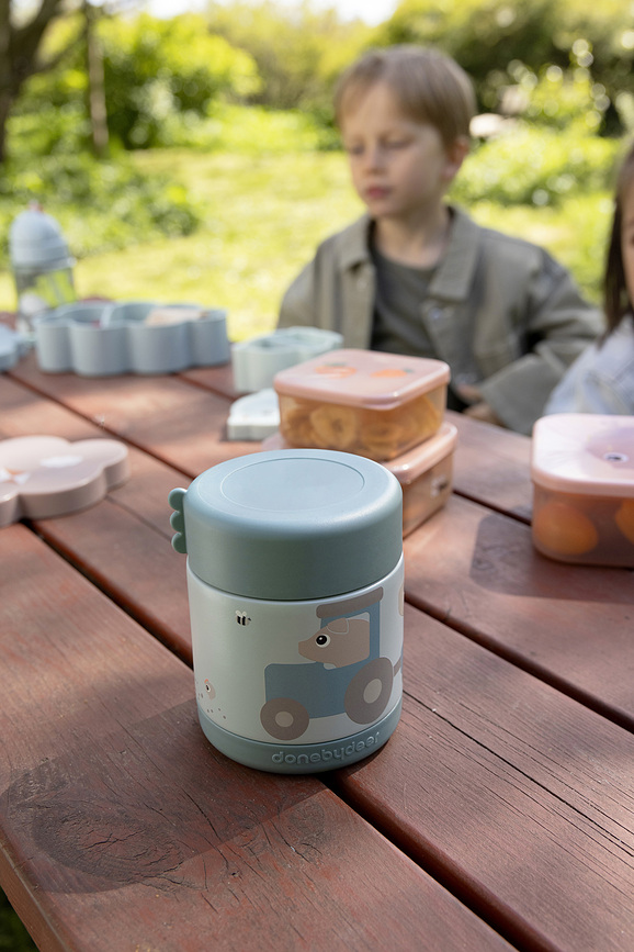 Tiny Farm Boîte Repas Isotherme 300 ml, bleue