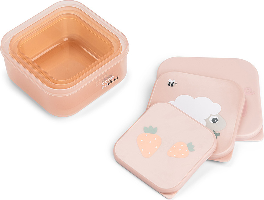 Tiny Farm Boîtes à Goûter, bleues, Lot de 3