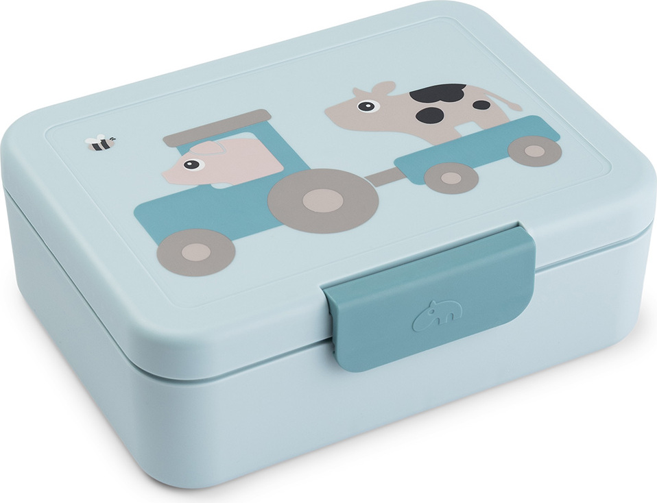 Tiny Farm Kinder-Lunchbox mit Unterteilung, blau