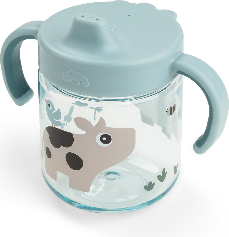 Tiny Farm Kinderbecher mit Henkeln 260 ml, blau