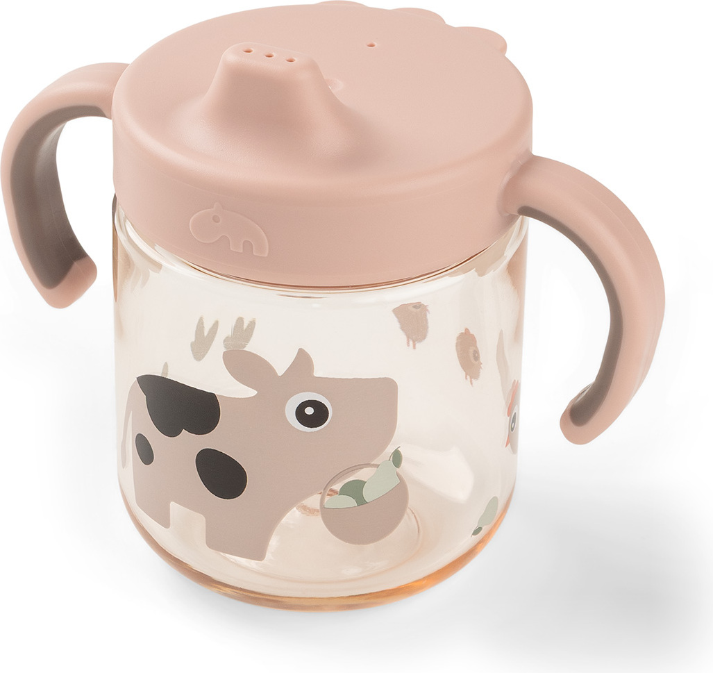 Tiny Farm Kinderbecher mit Henkeln 260 ml, rosa
