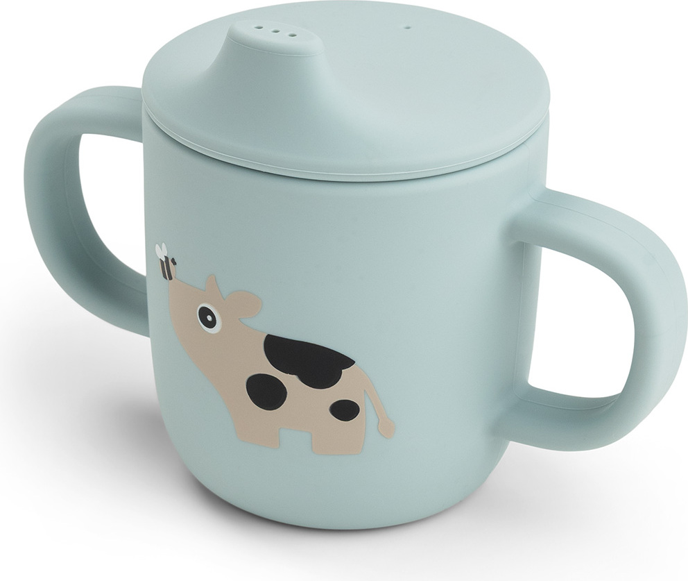 Tiny Farm Kinderbecher mit Schnabelaufsatz 120 ml, blau