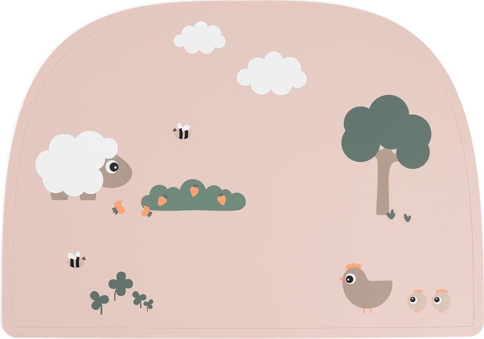 Tiny Farm Platzset 38 x 27 cm, rosa