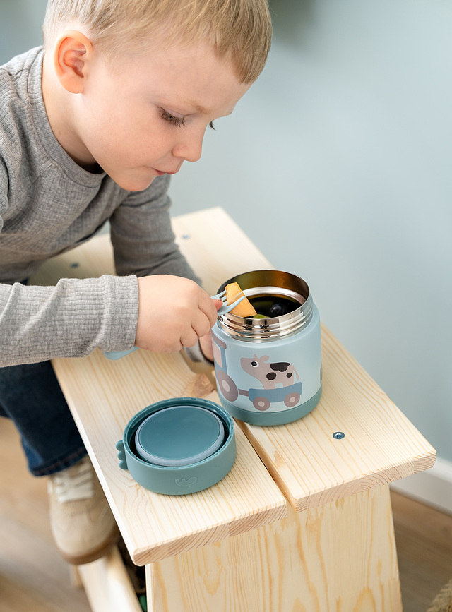 Tiny Farm Θερμός Φαγητού, 300 ml, μπλε