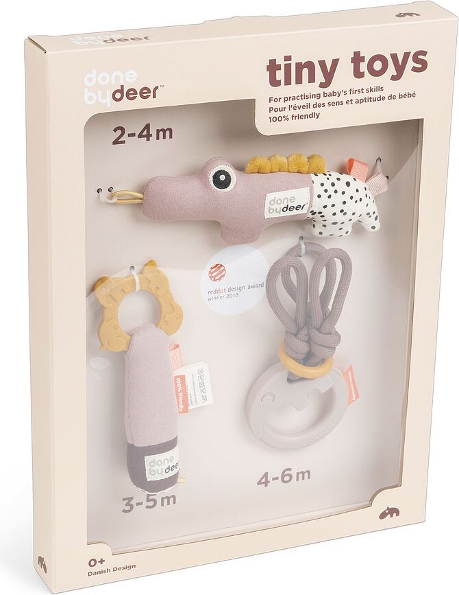 Tiny Hochets, bleus, Lot de 3