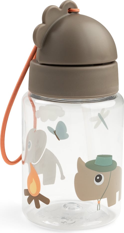 Tiny Trails Trinkflasche mit Strohhalm 280 ml, sandfarben