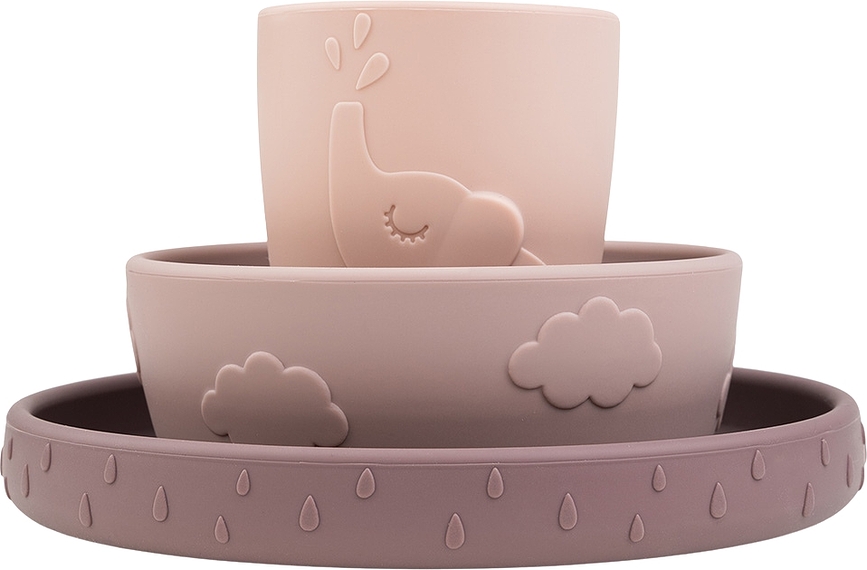 Vajilla Infantil Deer Friends, con ventosa, Set de 3 piezas