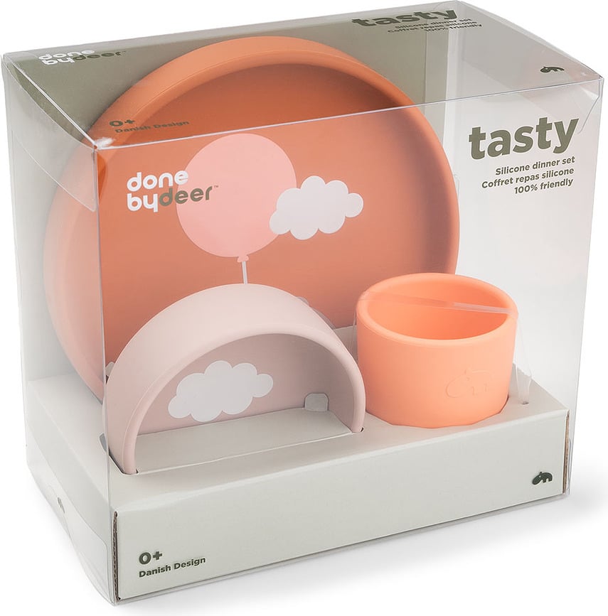 Vajilla infantil Happy Clouds, Set de 3 piezas