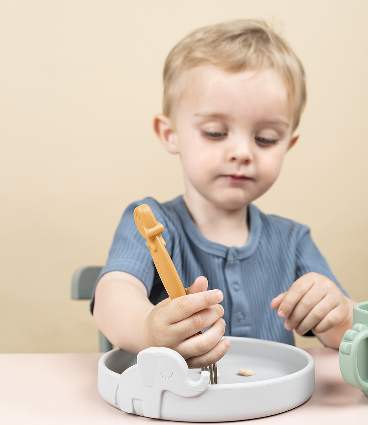 Vajilla y Cubiertos infantil Peekaboo, Set de 3 piezas