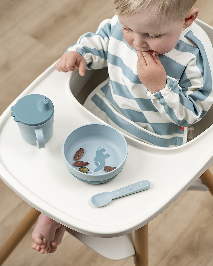 Vaso infantil 2 en 1 Foodie Croco, verde, para beber y snacks, Set de 3 piezas