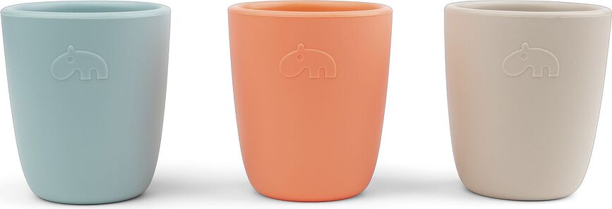 Vasos de silicona Done by Deer, Pack de 3 unidades