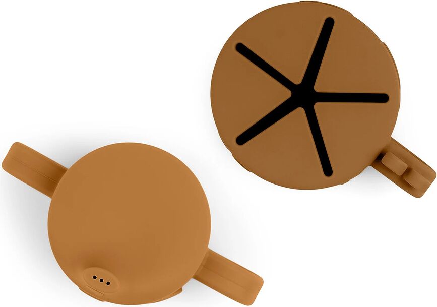 Tazas Infantiles Peekaboo, grises, para beber y aperitivos, Set de 2 piezas