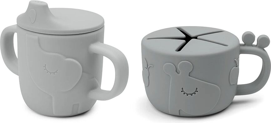 Vasos infantiles Peekaboo, para beber y snacks, Set de 2 piezas