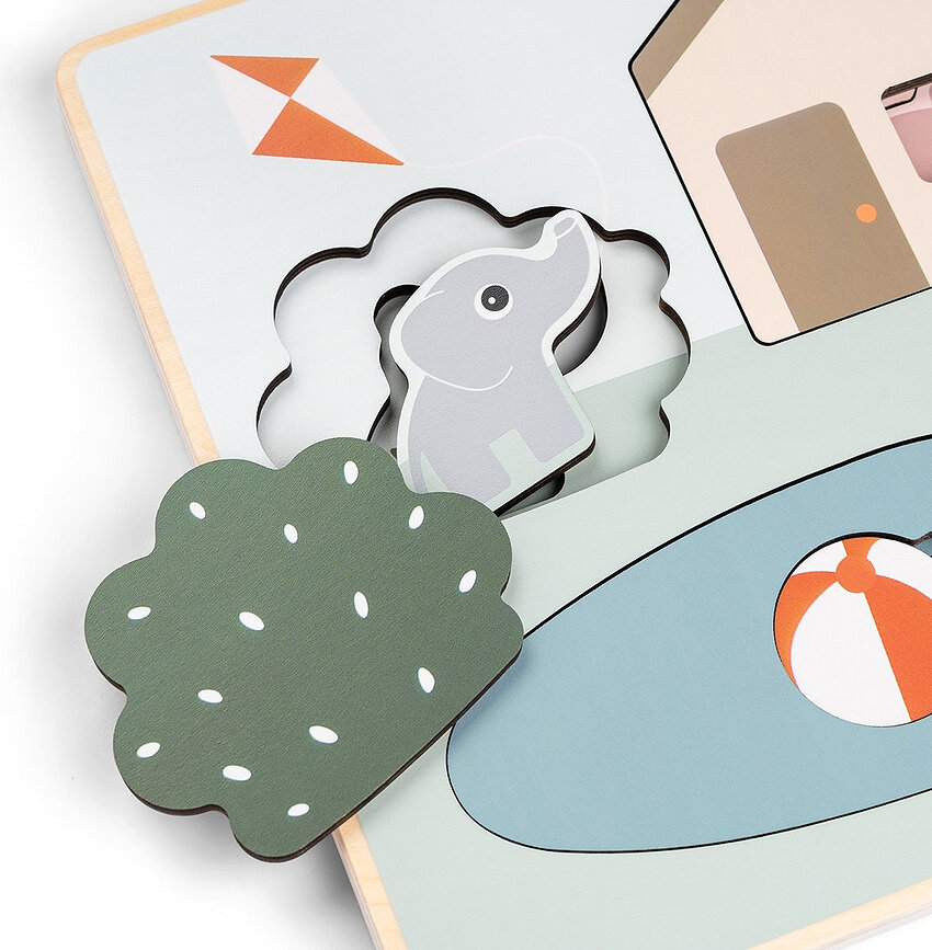 Vrstvené puzzle Deer Friends, 12 dílů