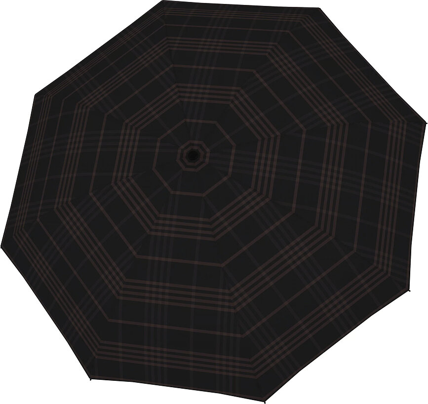 Carbonsteel Magic Parapluie pliant, noir, à carreaux