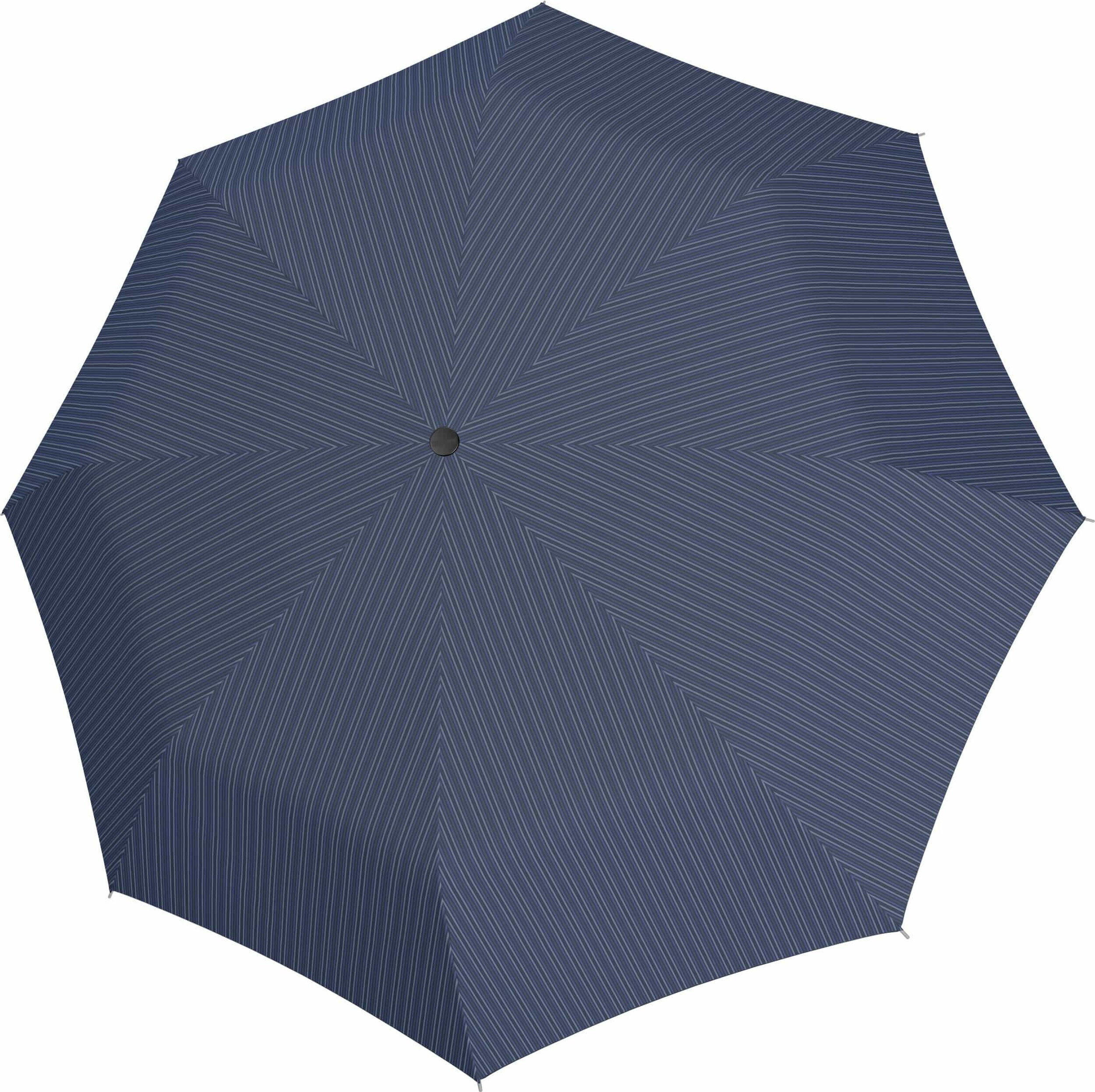 Carbonsteel Magic Regenschirm gestreift, marineblau