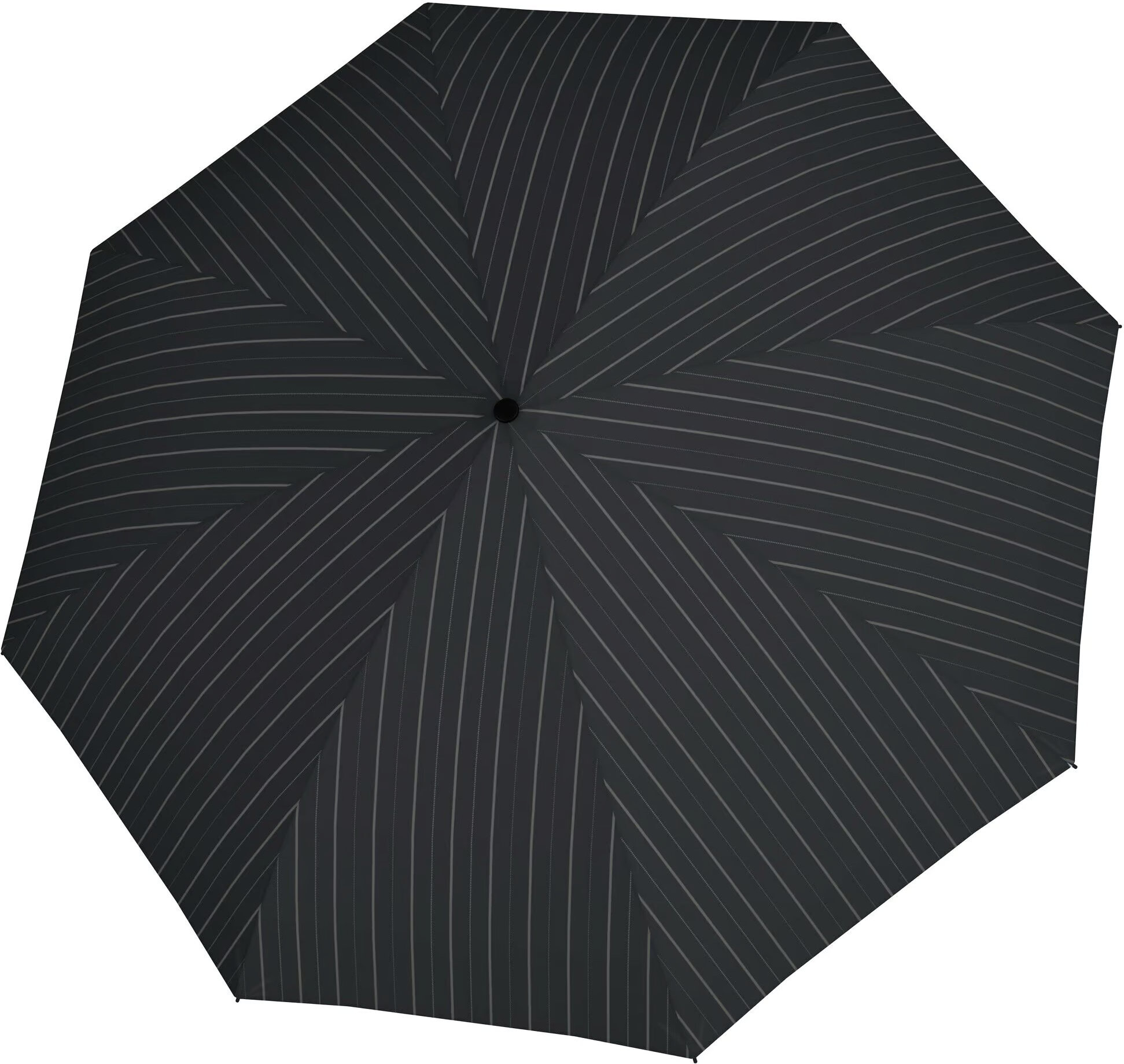 Carbonsteel Magic Taschenschirm gestreift, schwarz