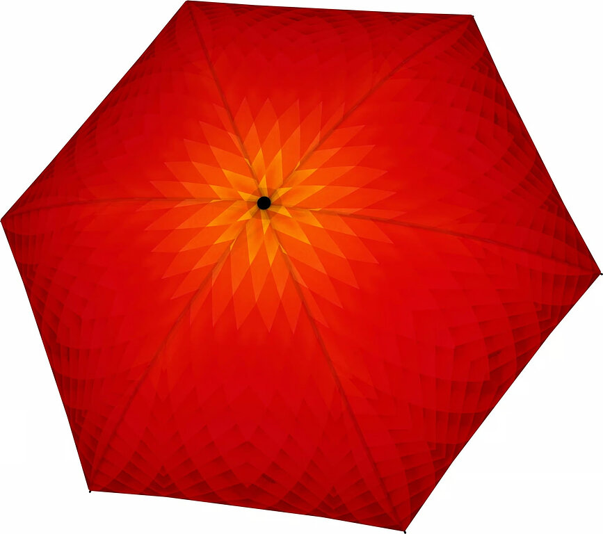 Carbonsteel Mini Parapluie, jaune et rouge