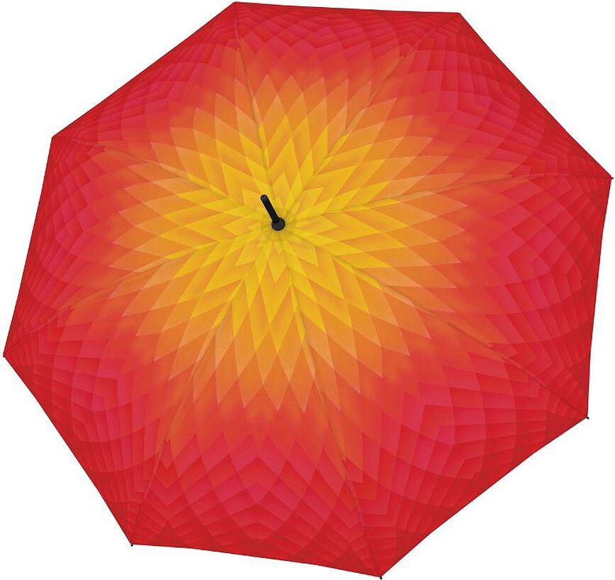 Carbonsteel Parapluie long automatique, jaune et rouge