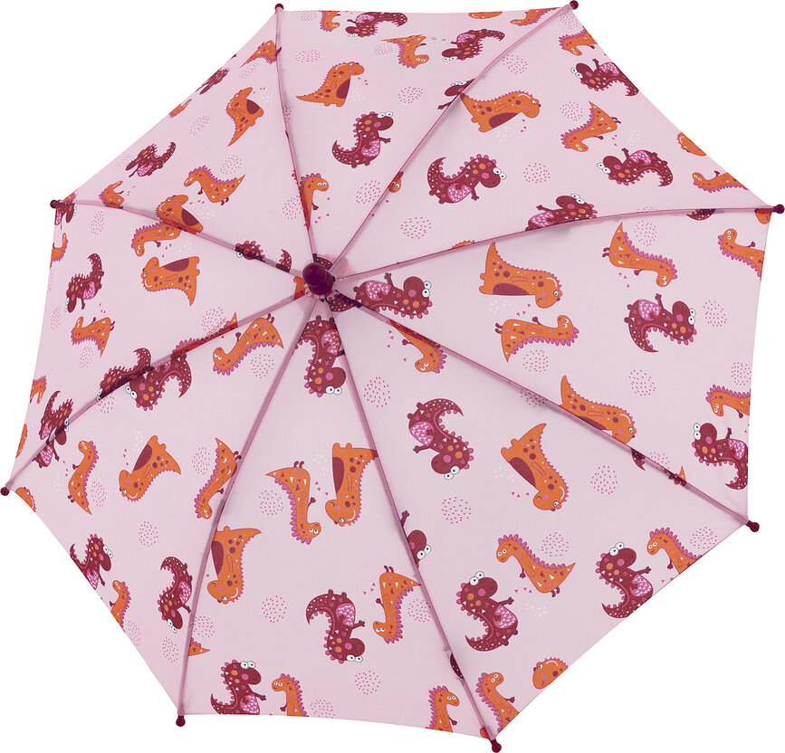 Dáždnik Kids Maxi s dinosaurami, ružový