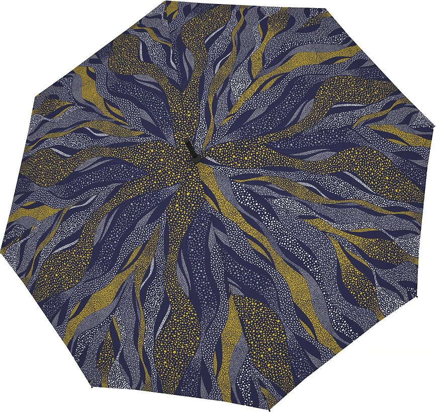 Fiber Flex Long Dežnik avtomatski, modro-zlat