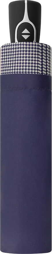 Fiber Magic Timeless Parapluie, motif pied-de-poule, bleu