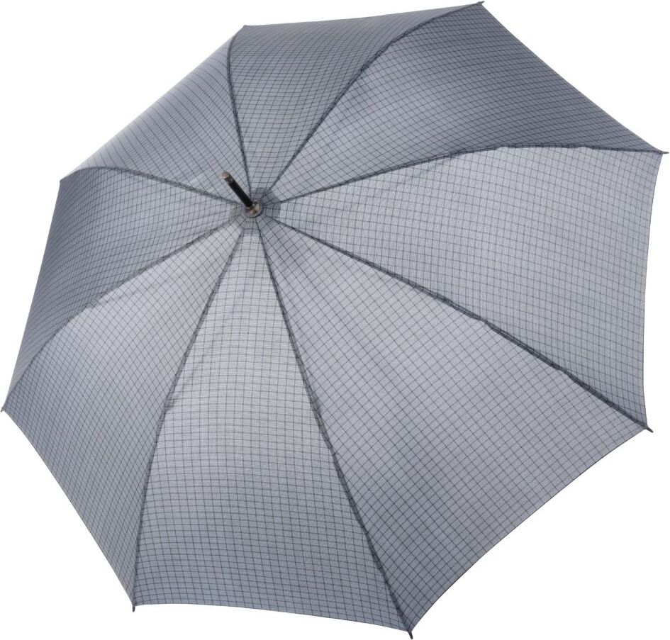 Flex Big Automatik-Regenschirm kariert, grau
