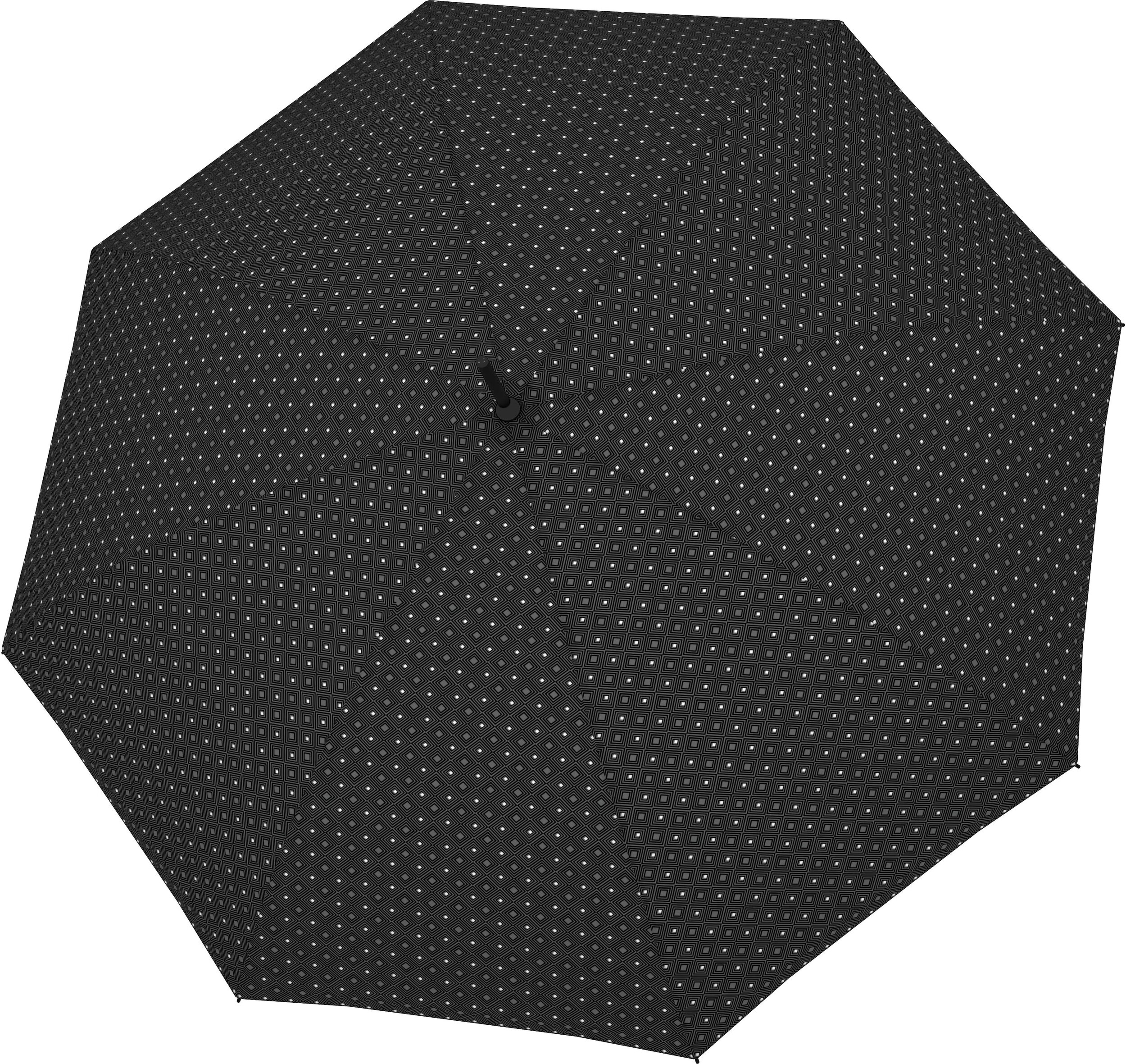 Flex Big Regenschirm automatisch, schwarz, gepunktet