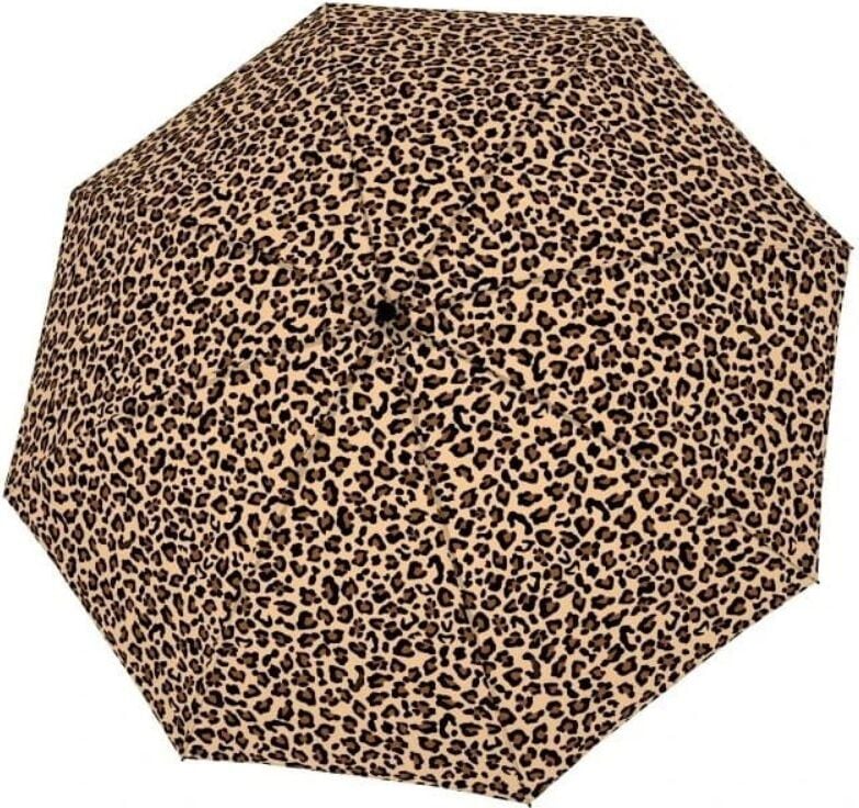 Hit Magic Automatik-Taschenschirm, Leopardenmuster