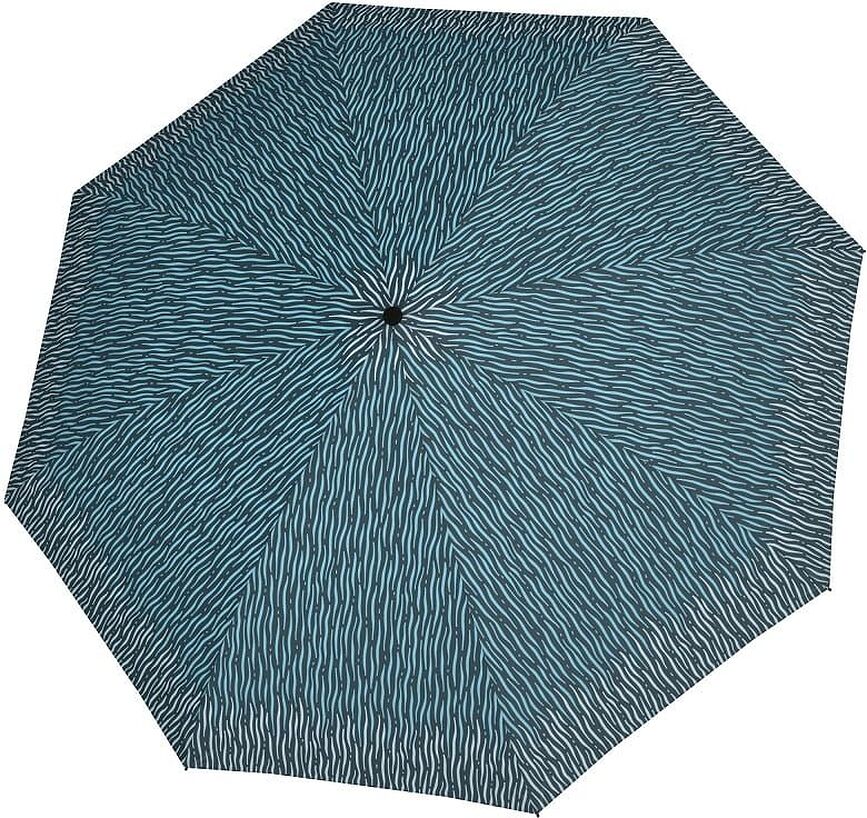 Hit Magic Parapluie automatique à motif vagues, bleu pétrole