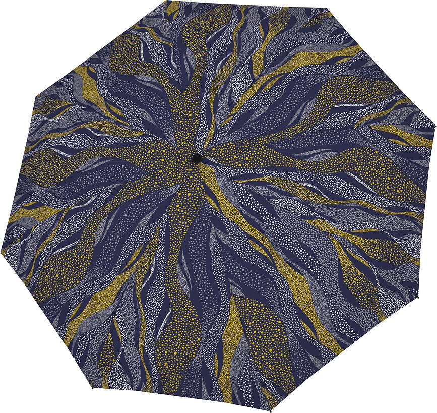 Magic Fiber Parapluie, bleu et doré