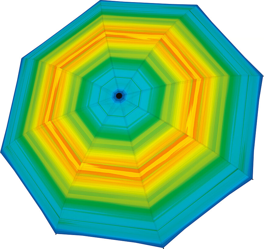 Magic Fiber Parapluie, jaune et vert
