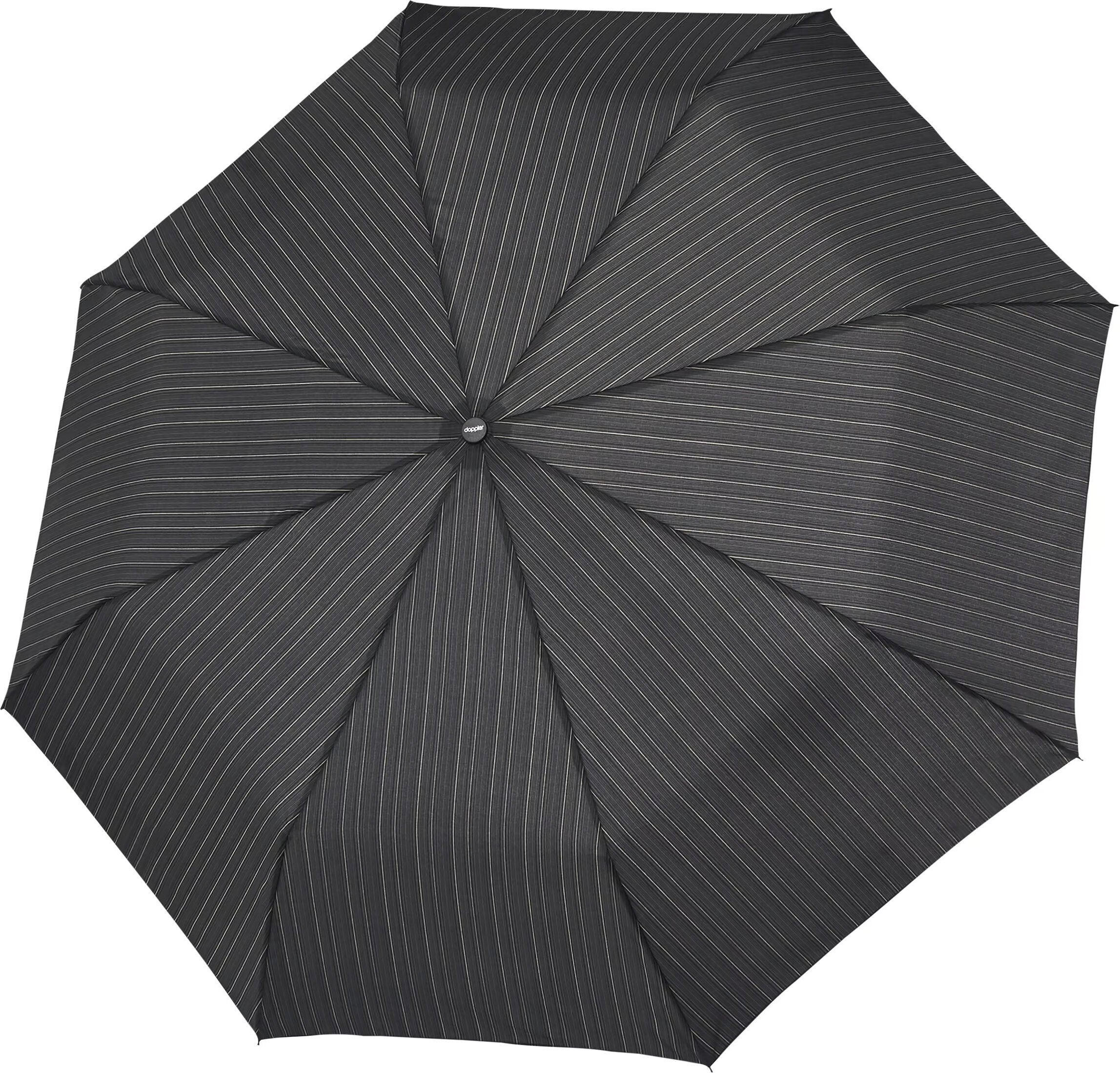 Magic Fiber Regenschirm gestreift, schwarz