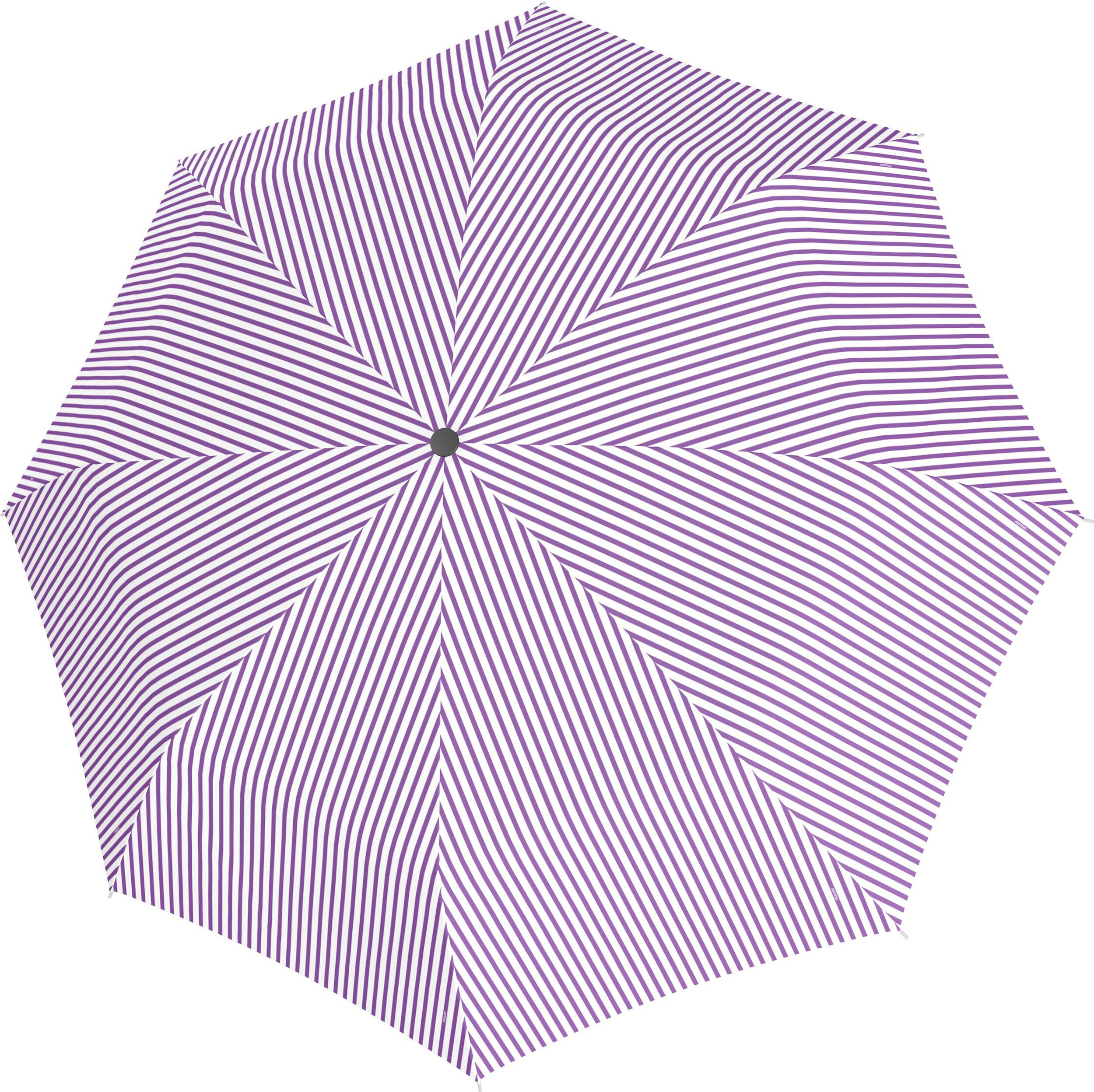 Magic Fiber Regenschirm gestreift, weiß-violett