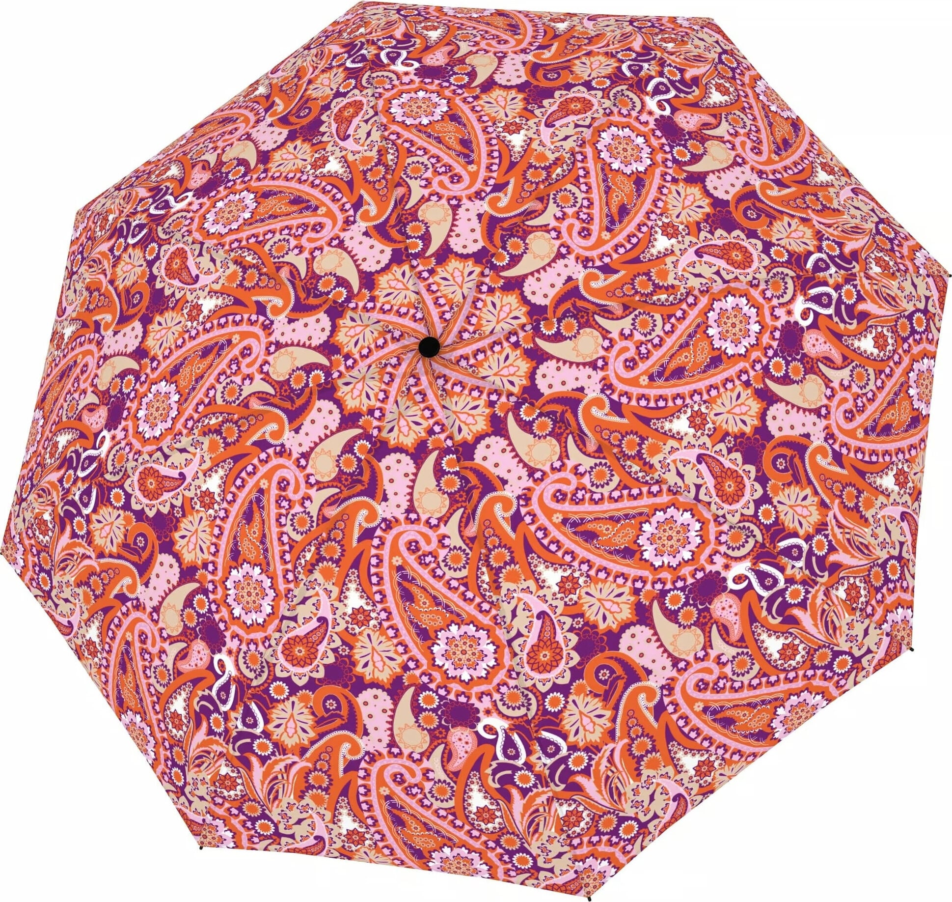 Magic Fiber Taschenschirm gemustert, rosa-orange