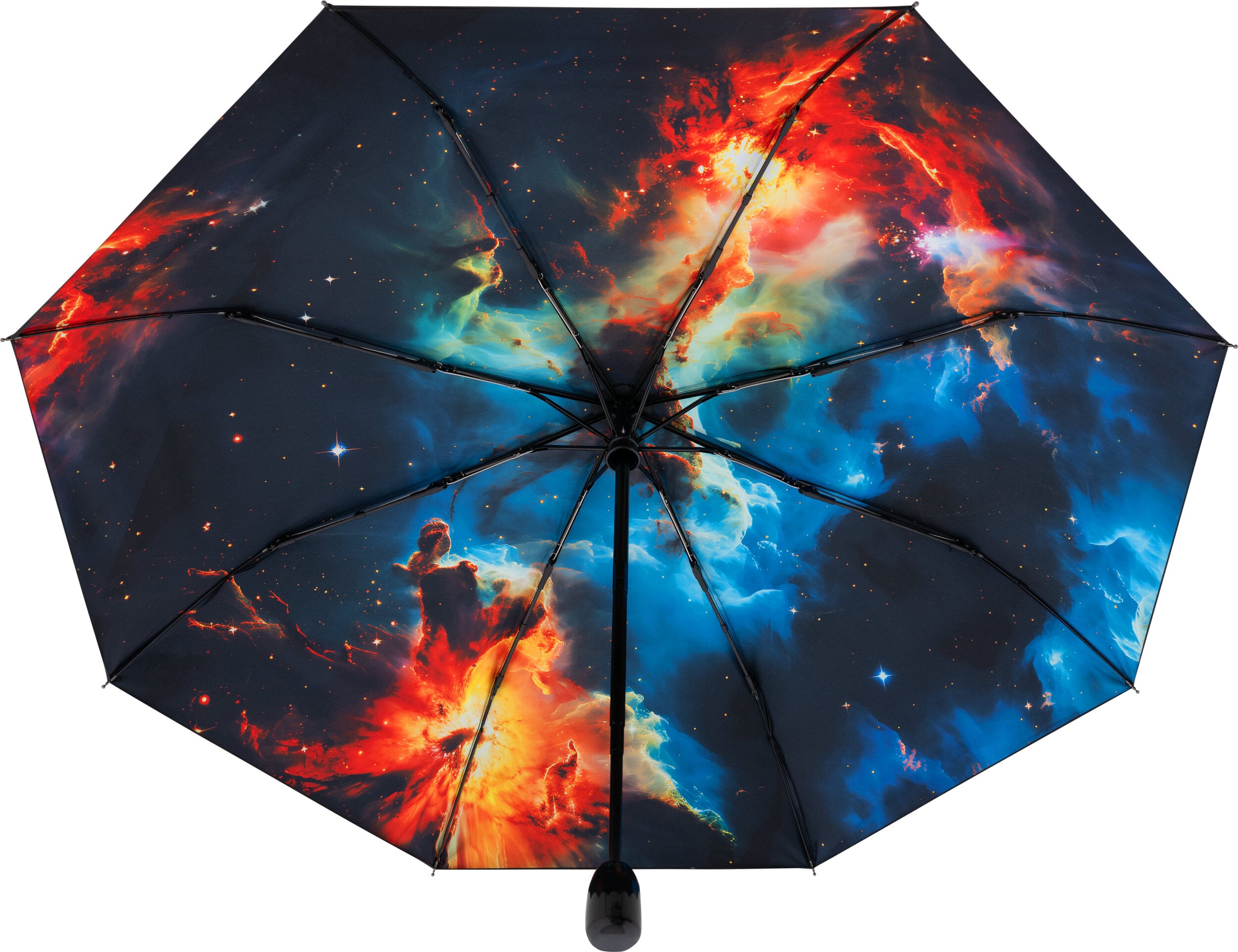 Regenschirme und Schirme Modern.Art Automatischer Regenschirm, Mehrfarbiges Nebula-Design