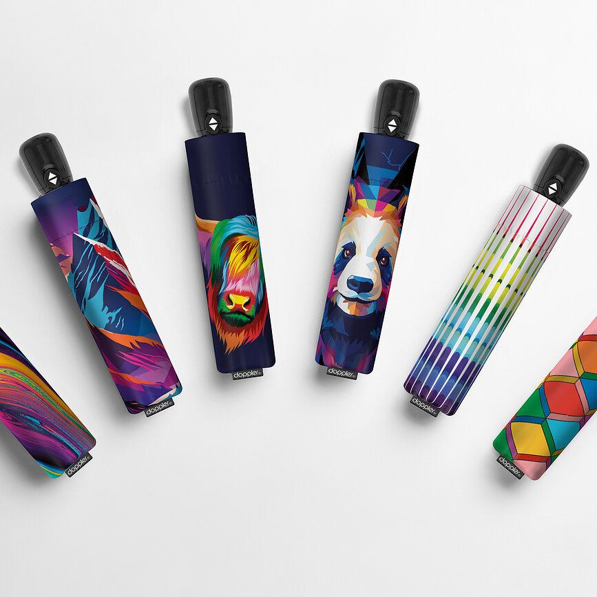 Modern.Art ΟΜΠΡΕΛΑ αυτόματη, σχέδιο νεφέλωμα, πολύχρωμη