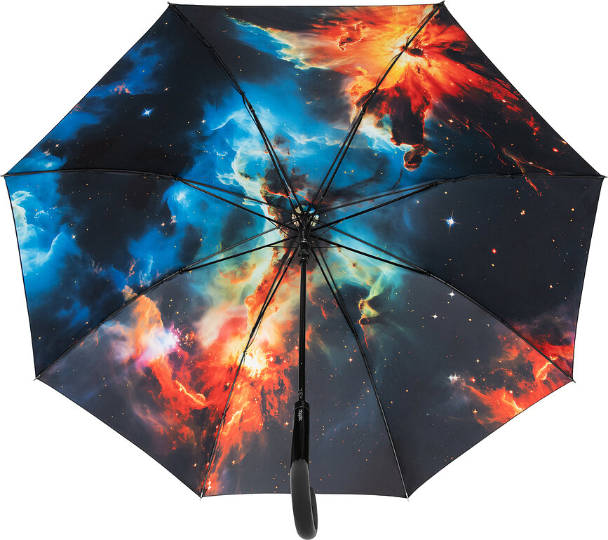 Modern.Art Parapluie automatique long, motif nébuleuse, multicolore
