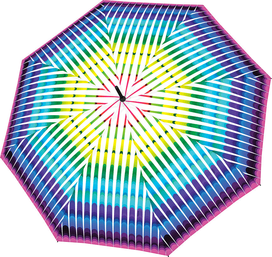 Modern.Art Parapluie long automatique, à rayures, multicolore
