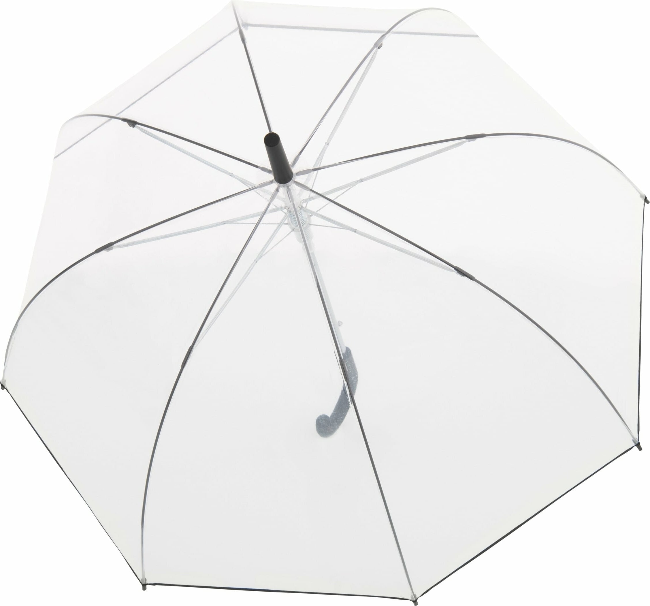 Nizza Long Automatik Stockschirm transparent-schwarz