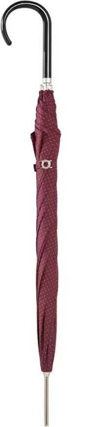 Paraguas Carbonsteel Long, estampado de hojas, blanco y verde