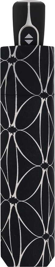 Paraguas de fibra Magic Rings, negro y blanco