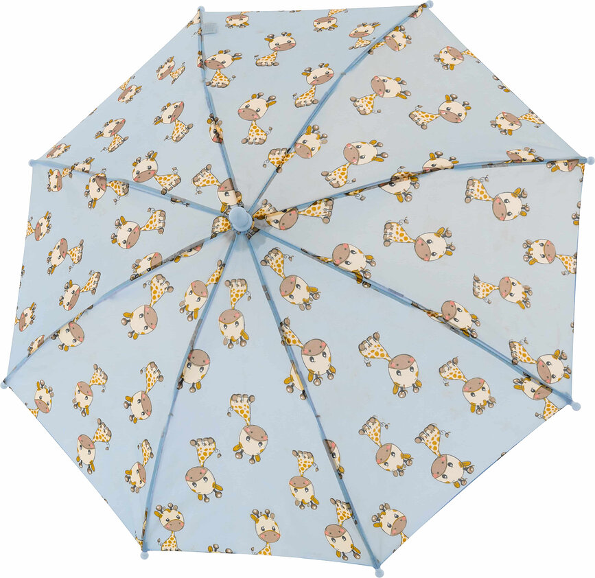 Paraguas infantil Kids Maxi, con estampado de jirafas, celeste
