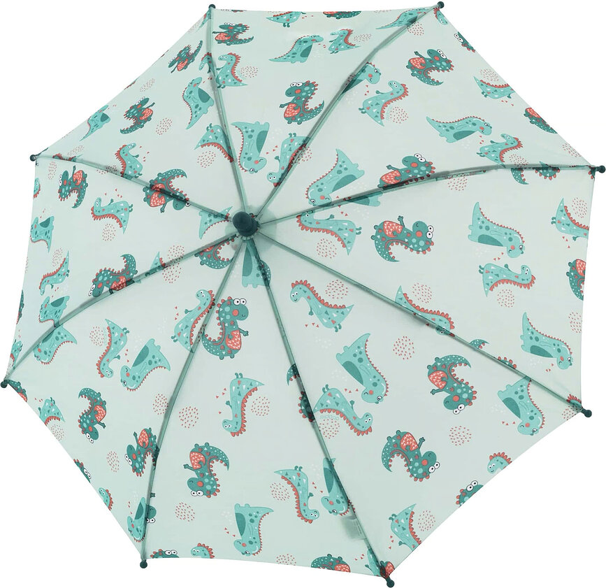 Paraguas infantil Kids Maxi, estampado de dinosaurios, verde menta