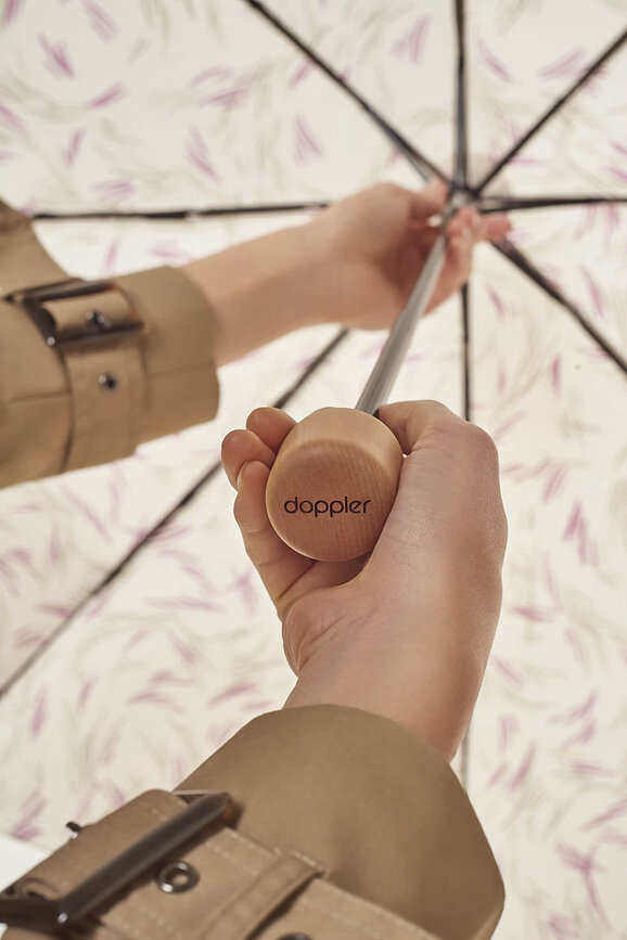 Paraguas Plegable Nature Mini, de espirales, verde claro