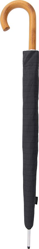 Sombrilla de Jardín Stockholm, estampado de cuadros, negra