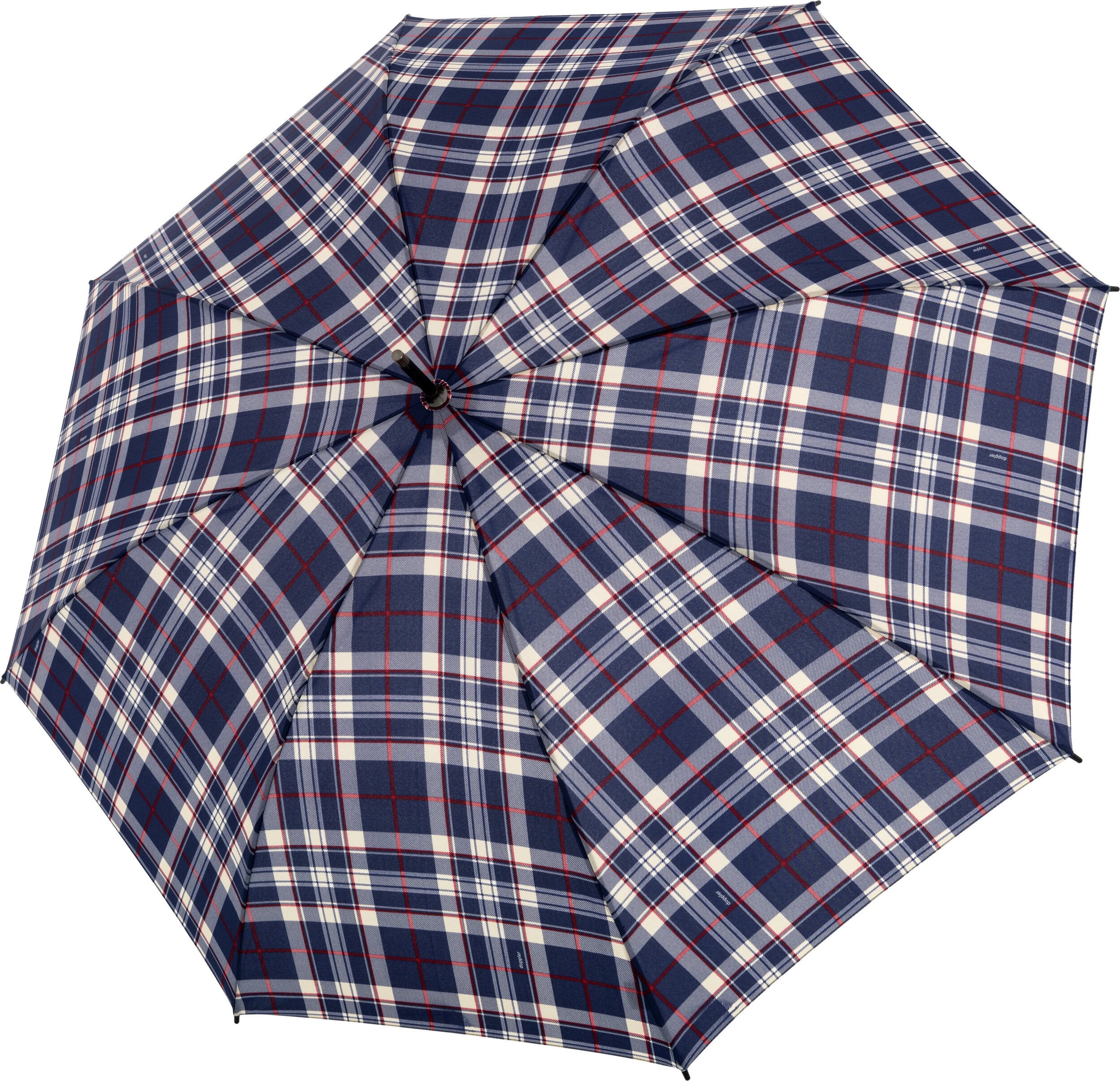 Stockholm Automatik-Regenschirm kariert, blau