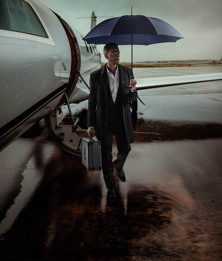 Superstrong Dežnik dolg, avtomatski, mornarsko moder