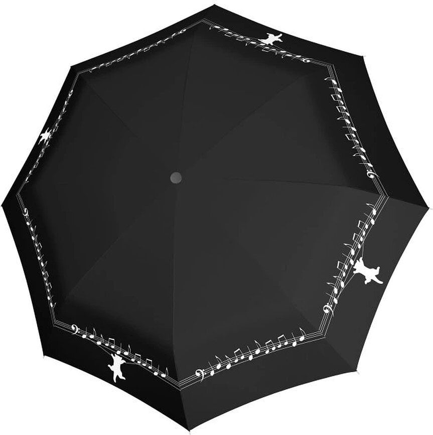 Umbrelă automată Fiber Flex Long alb-negru