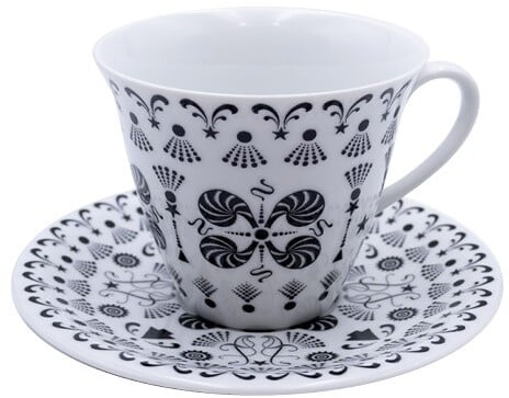 Filiżanki do herbaty The White Snow Once Upon a Plate ze spodkami 2 szt.